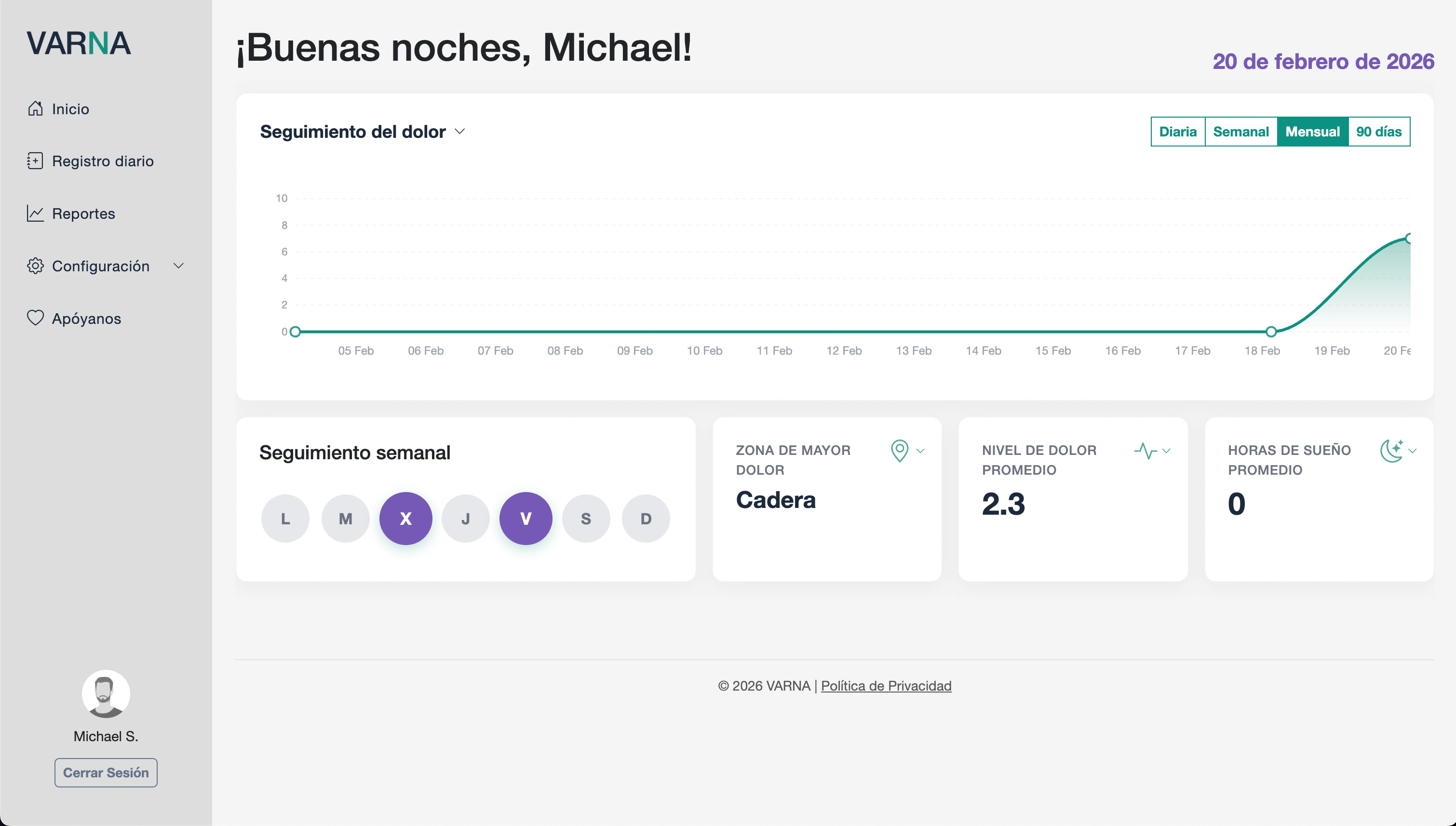 Vista previa del dashboard